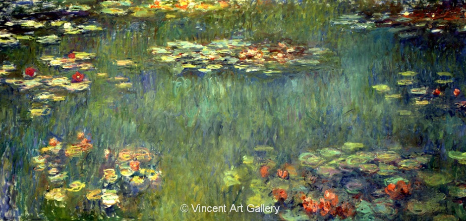 A553, MONET, Green Reflections on the Water-Lily Pond